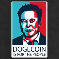 Dogecoin Is For The People Elon Musk Garment-Dyed Heavyweight T-Shirt