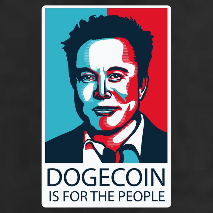 Dogecoin Is For The People Elon Musk Garment-Dyed Heavyweight T-Shirt