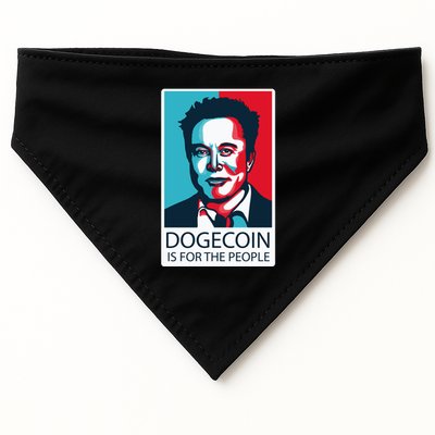 Dogecoin Is For The People Elon Musk USA-Made Doggie Bandana