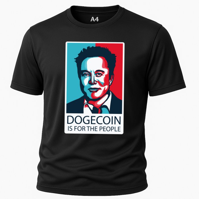 Dogecoin Is For The People Elon Musk Cooling Performance Crew T-Shirt
