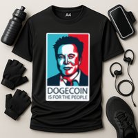 Dogecoin Is For The People Elon Musk Cooling Performance Crew T-Shirt
