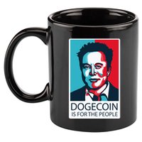 Dogecoin Is For The People Elon Musk 11oz C Handle Ceramic Mug