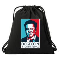 Dogecoin Is For The People Elon Musk Drawstring Bag