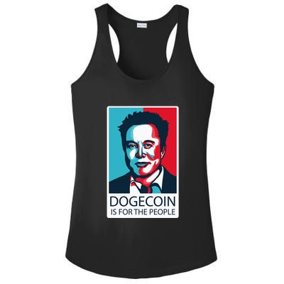 Dogecoin Is For The People Elon Musk Ladies PosiCharge Competitor Racerback Tank