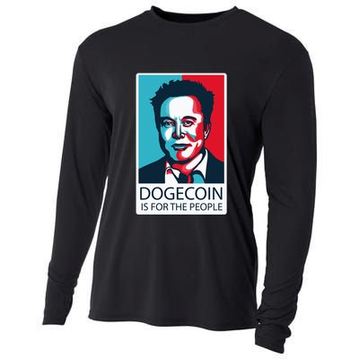 Dogecoin Is For The People Elon Musk Cooling Performance Long Sleeve Crew