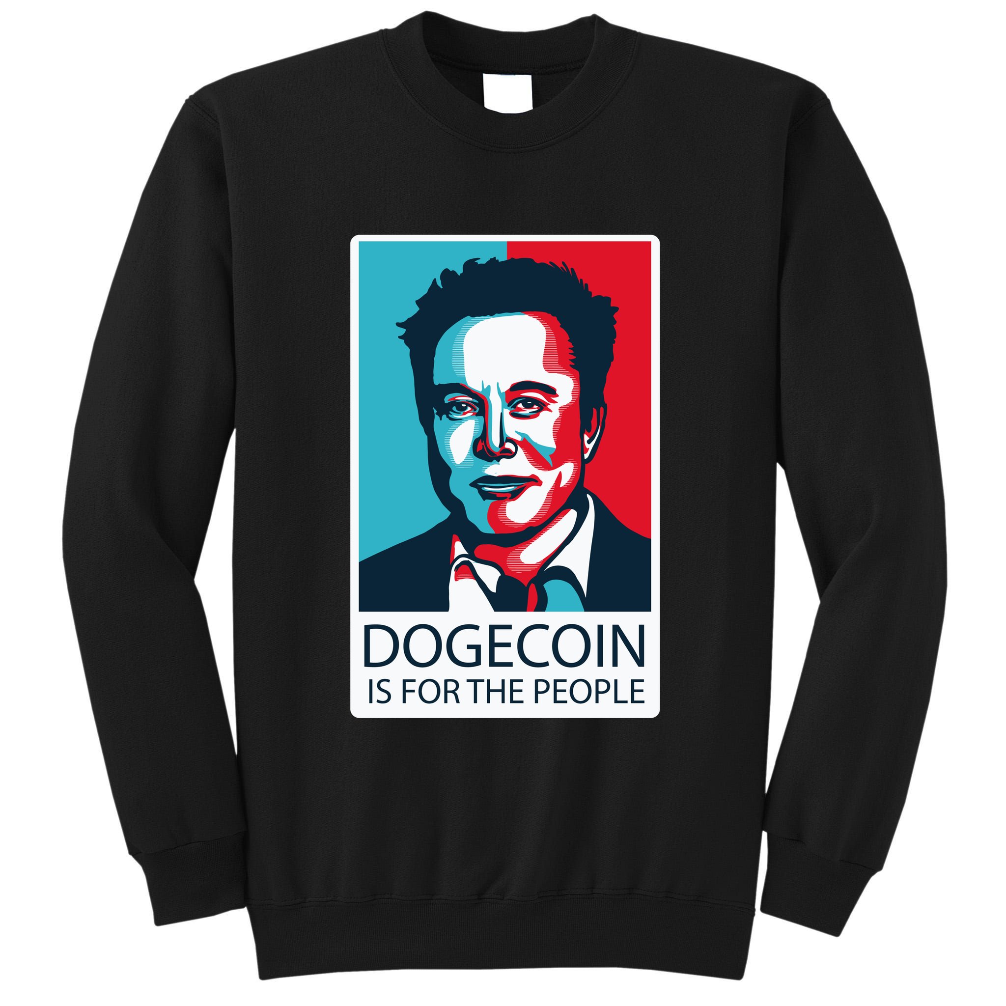 Dogecoin Is For The People Elon Musk Tall Sweatshirt