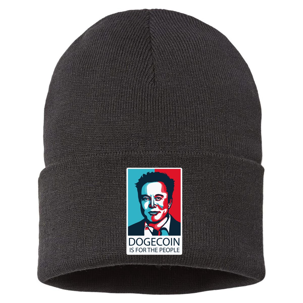 Dogecoin Is For The People Elon Musk Sustainable Knit Beanie