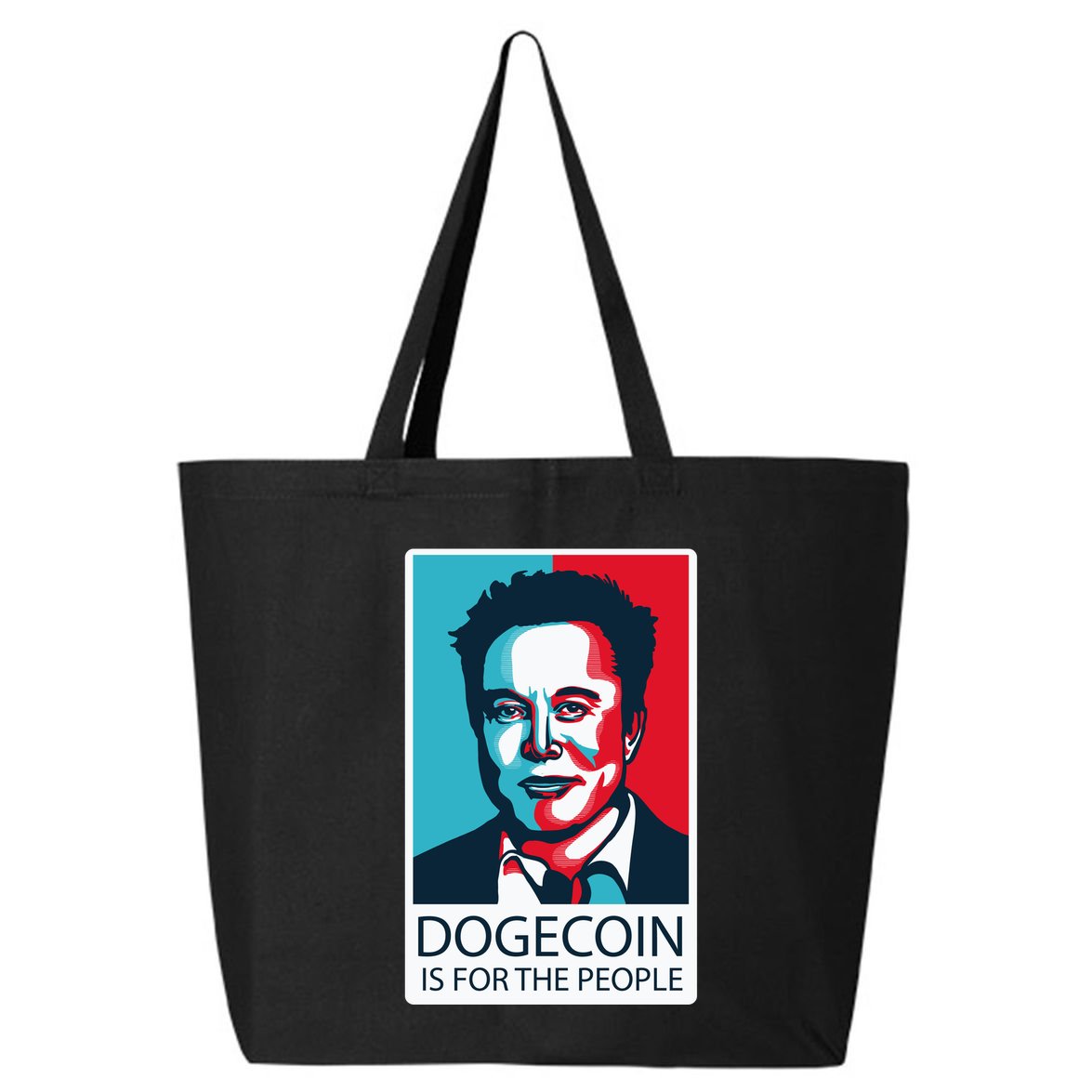 Dogecoin Is For The People Elon Musk 25L Jumbo Tote