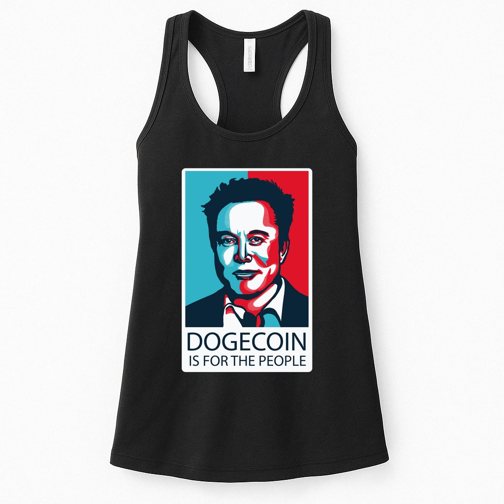 Dogecoin Is For The People Elon Musk Womens Tank Top
