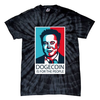 Dogecoin Is For The People Elon Musk Tie-Dye T-Shirt