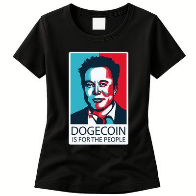Dogecoin Is For The People Elon Musk Womens T-Shirt