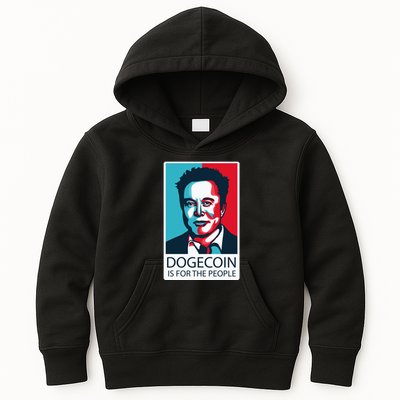 Dogecoin Is For The People Elon Musk Kids Hoodie