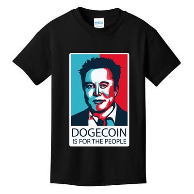 Dogecoin Is For The People Elon Musk Kids T-Shirt