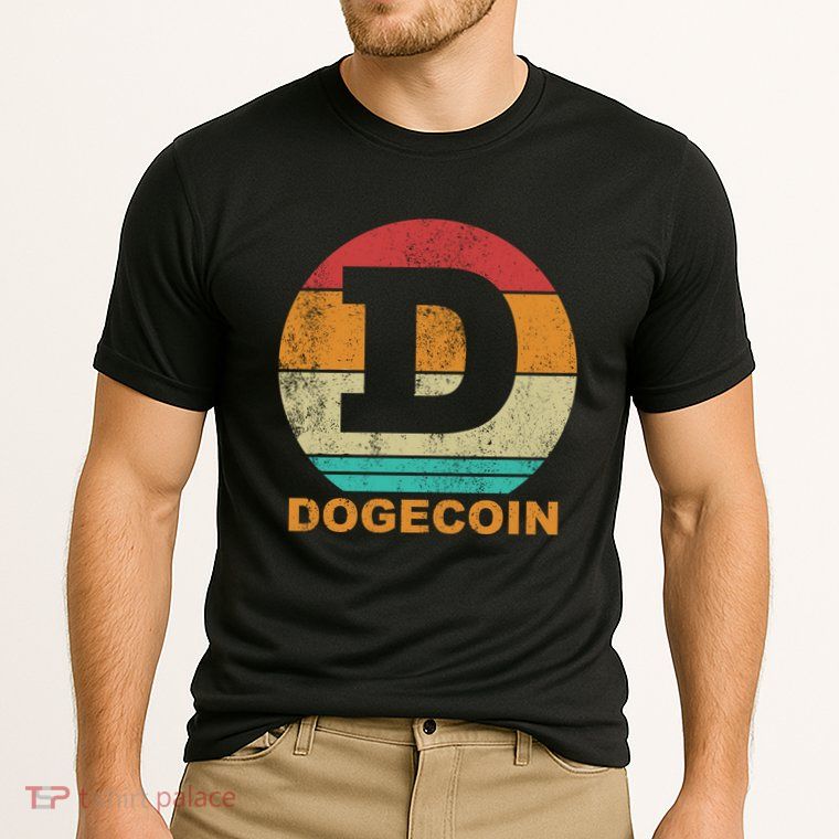 Dogecoin Meme Retro Vintage Style Cooling Performance Crew T-Shirt