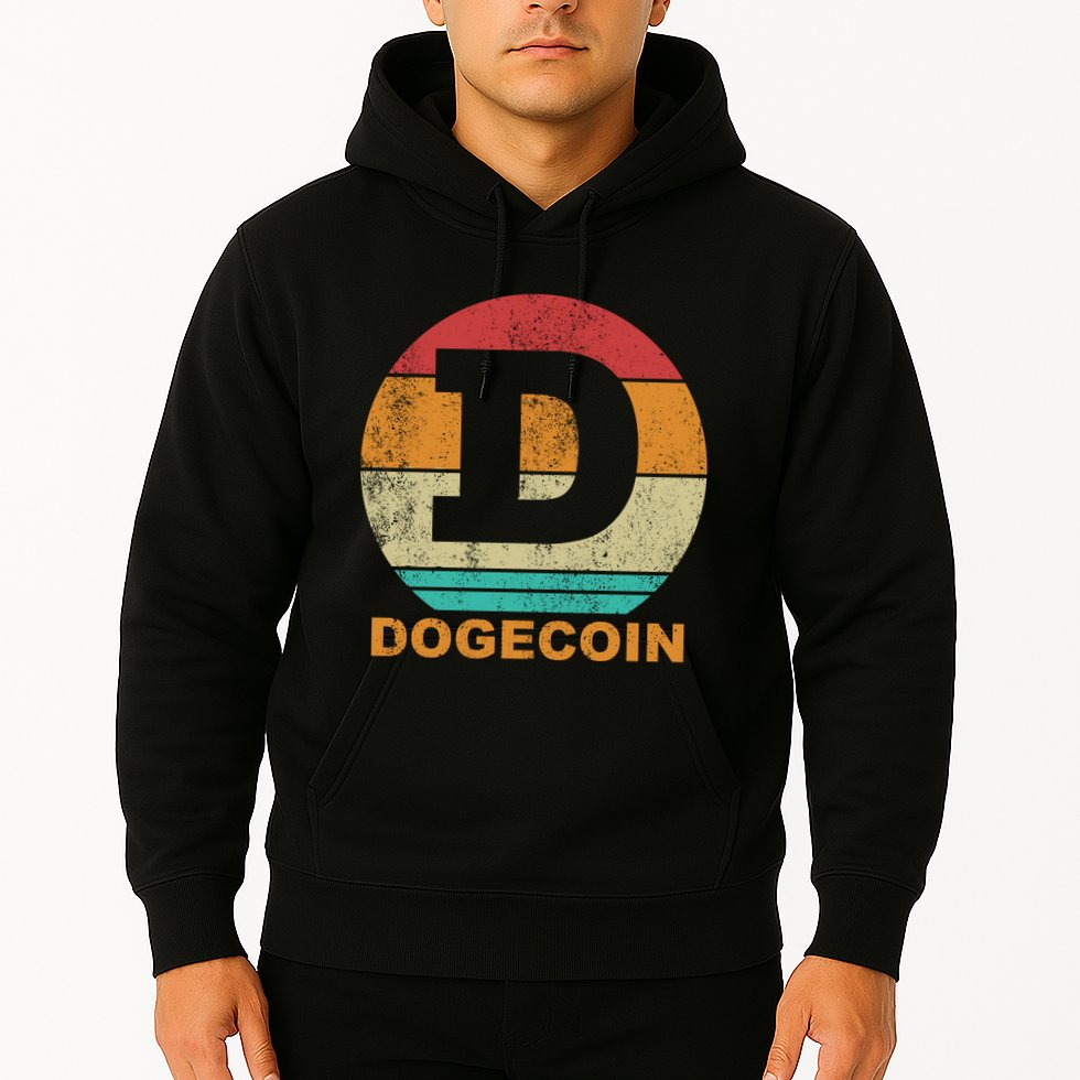 Dogecoin Meme Retro Vintage Style Hoodie