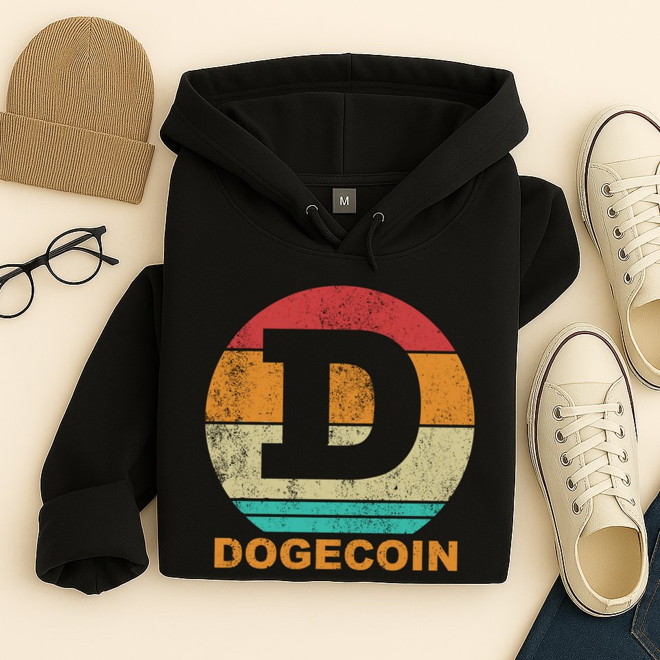 Dogecoin Meme Retro Vintage Style Hoodie