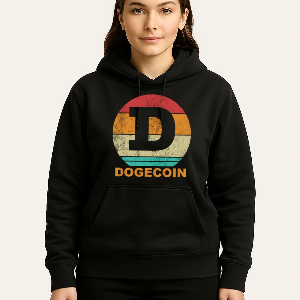 Dogecoin Meme Retro Vintage Style Hoodie