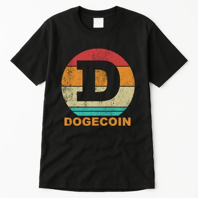 Dogecoin Meme Retro Vintage Style Tall T-Shirt