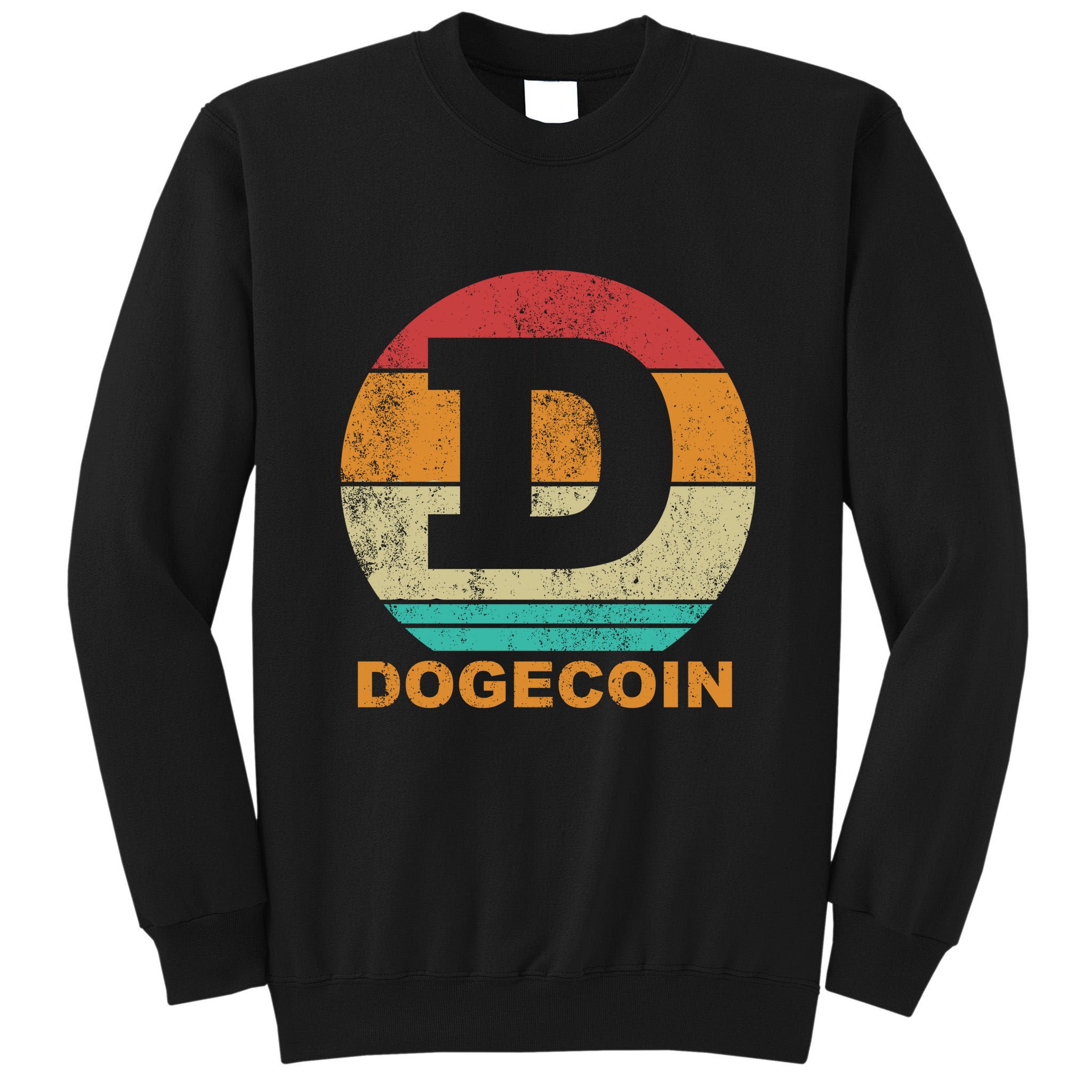 Dogecoin Meme Retro Vintage Style Tall Sweatshirt