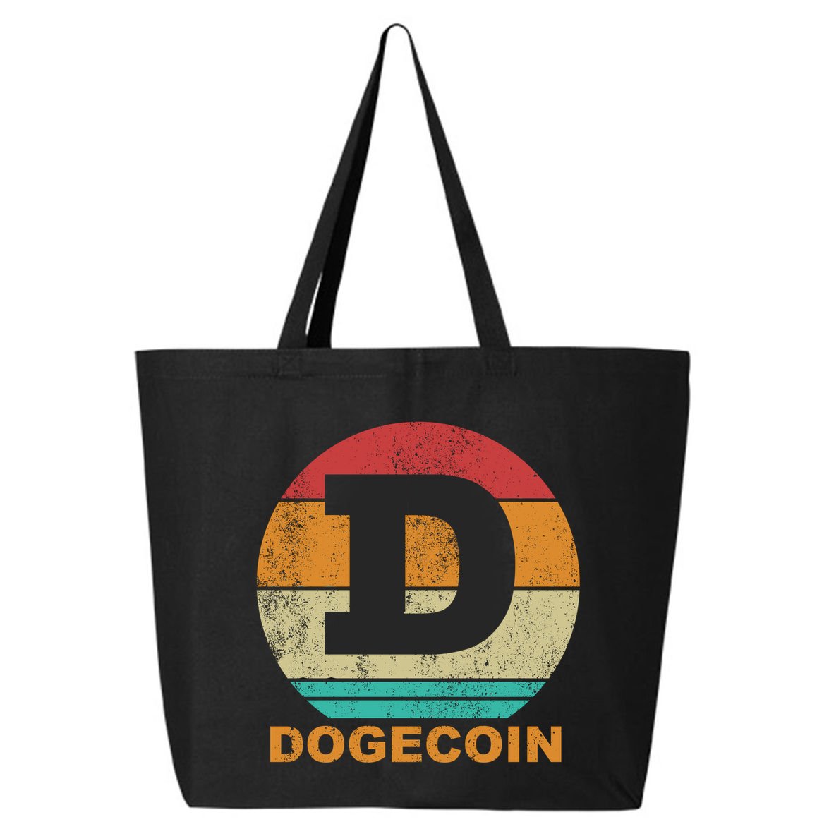 Dogecoin Meme Retro Vintage Style 25L Jumbo Tote