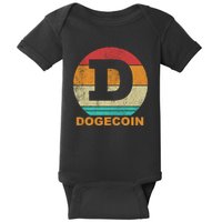 Dogecoin Meme Retro Vintage Style Baby Bodysuit