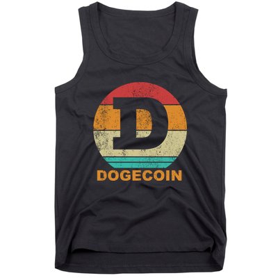 Dogecoin Meme Retro Vintage Style Tank Top