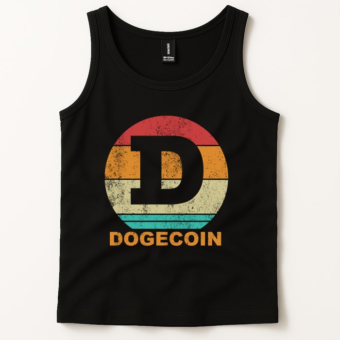 Dogecoin Meme Retro Vintage Style Tank Top