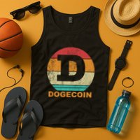 Dogecoin Meme Retro Vintage Style Tank Top