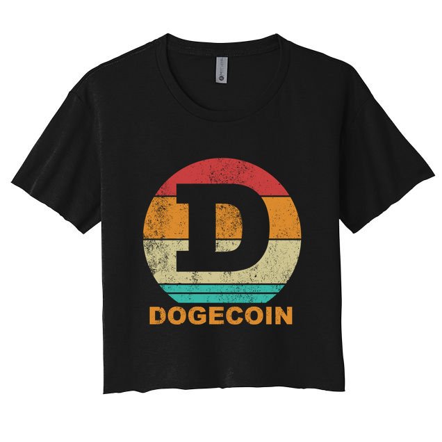 Dogecoin Meme Retro Vintage Style Crop Top