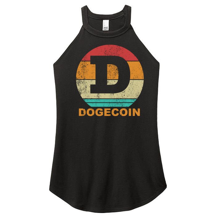 Dogecoin Meme Retro Vintage Style Women's Perfect Tri Rocker Tank