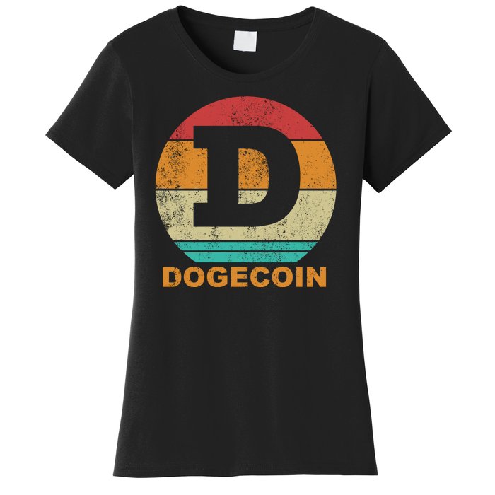 Dogecoin Meme Retro Vintage Style Women's T-Shirt