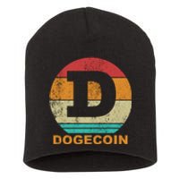 Dogecoin Meme Retro Vintage Style Short Acrylic Beanie