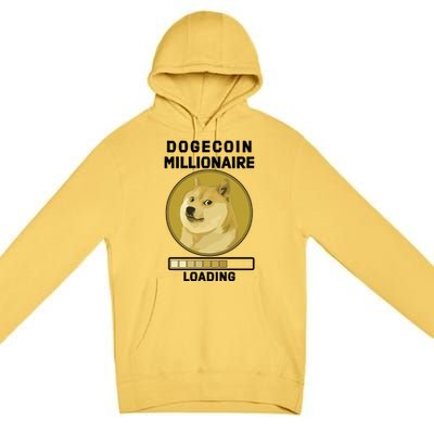 Dogecoin Millionaire Loading Funny Doge Crypto Premium Pullover Hoodie