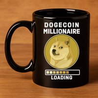 Dogecoin Millionaire Loading Funny Doge Crypto 11oz C Handle Ceramic Mug