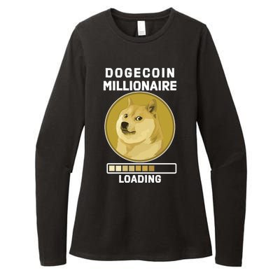 Dogecoin Millionaire Loading Funny Doge Crypto Womens CVC Long Sleeve Shirt