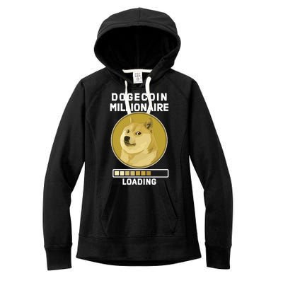 Dogecoin Millionaire Loading Funny Doge Crypto Women's Fleece Hoodie