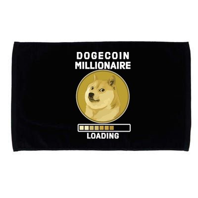 Dogecoin Millionaire Loading Funny Doge Crypto Microfiber Hand Towel