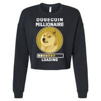Dogecoin Millionaire Loading Funny Doge Crypto Cropped Pullover Crew