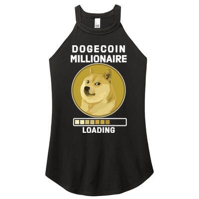 Dogecoin Millionaire Loading Funny Doge Crypto Women's Perfect Tri Rocker Tank