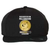 Dogecoin Millionaire Loading Funny Doge Crypto Wool Snapback Cap