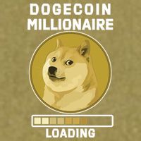 Dogecoin Millionaire Loading Funny Doge Crypto Garment-Dyed Women's Muscle Tee