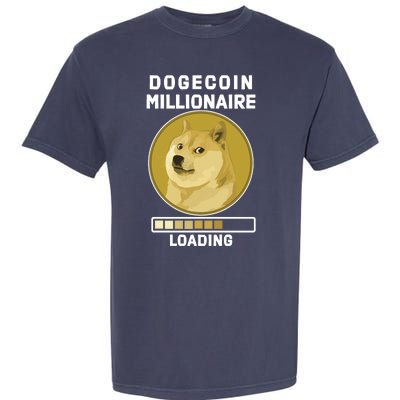 Dogecoin Millionaire Loading Funny Doge Crypto Garment-Dyed Heavyweight T-Shirt