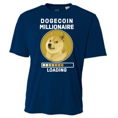 Dogecoin Millionaire Loading Funny Doge Crypto Cooling Performance Crew T-Shirt