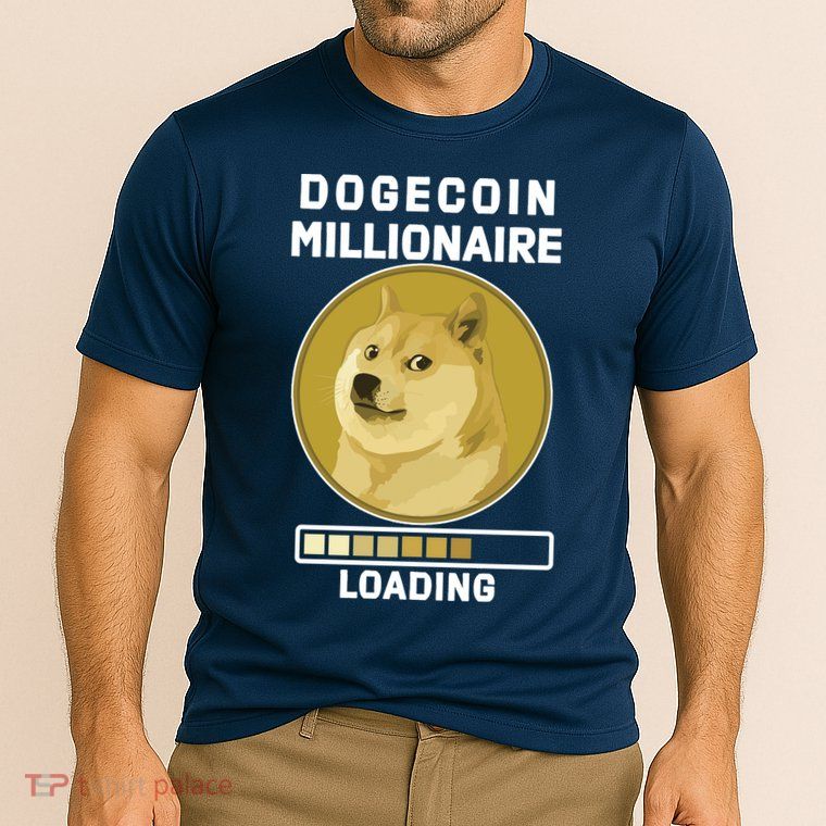 Dogecoin Millionaire Loading Funny Doge Crypto Cooling Performance Crew T-Shirt