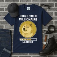 Dogecoin Millionaire Loading Funny Doge Crypto Tall T-Shirt
