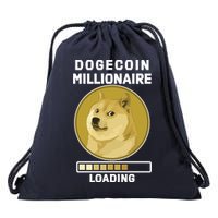 Dogecoin Millionaire Loading Funny Doge Crypto Drawstring Bag