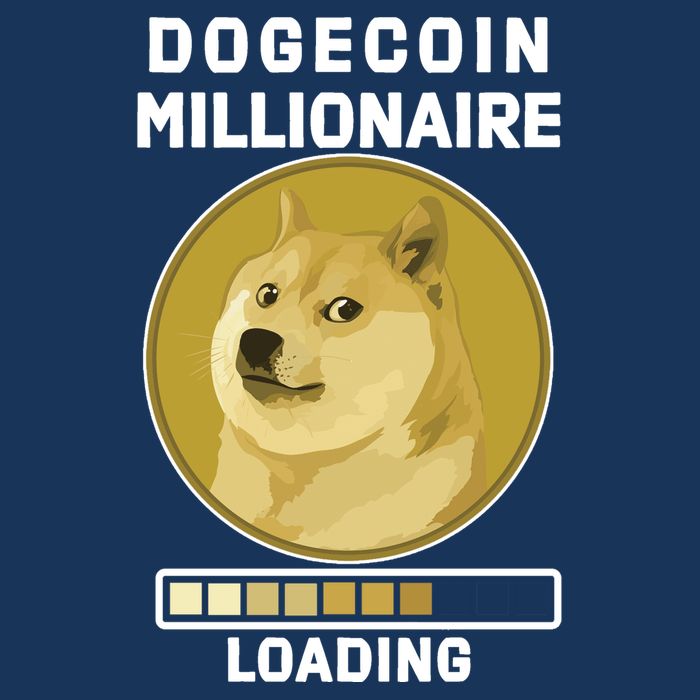 Dogecoin Millionaire Loading Funny Doge Crypto Drawstring Bag