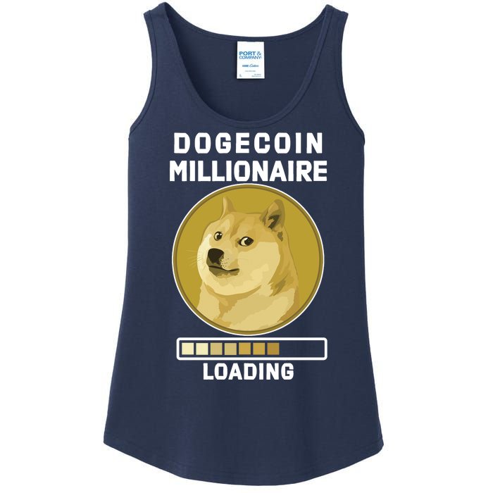 Dogecoin Millionaire Loading Funny Doge Crypto Ladies Essential Tank