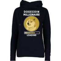 Dogecoin Millionaire Loading Funny Doge Crypto Womens Funnel Neck Pullover Hood