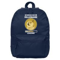 Dogecoin Millionaire Loading Funny Doge Crypto 16 in Basic Backpack